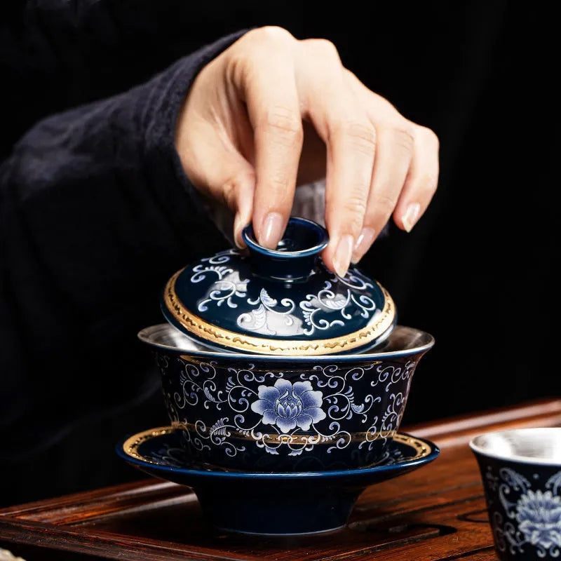 Purple gold gaiwan